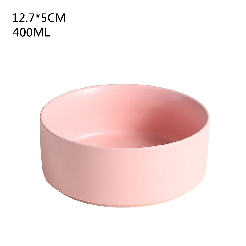A5 Self-Assembly Ceramic Double Cat Bowl Dog Bowl 400ML Pet Feeding Water Bowl Cat Puppy Feeder Product Suppliesfood Water Bowls