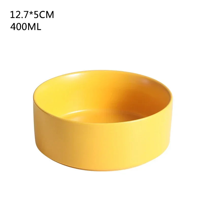 A5 Self-Assembly Ceramic Double Cat Bowl Dog Bowl 400ML Pet Feeding Water Bowl Cat Puppy Feeder Product Suppliesfood Water Bowls