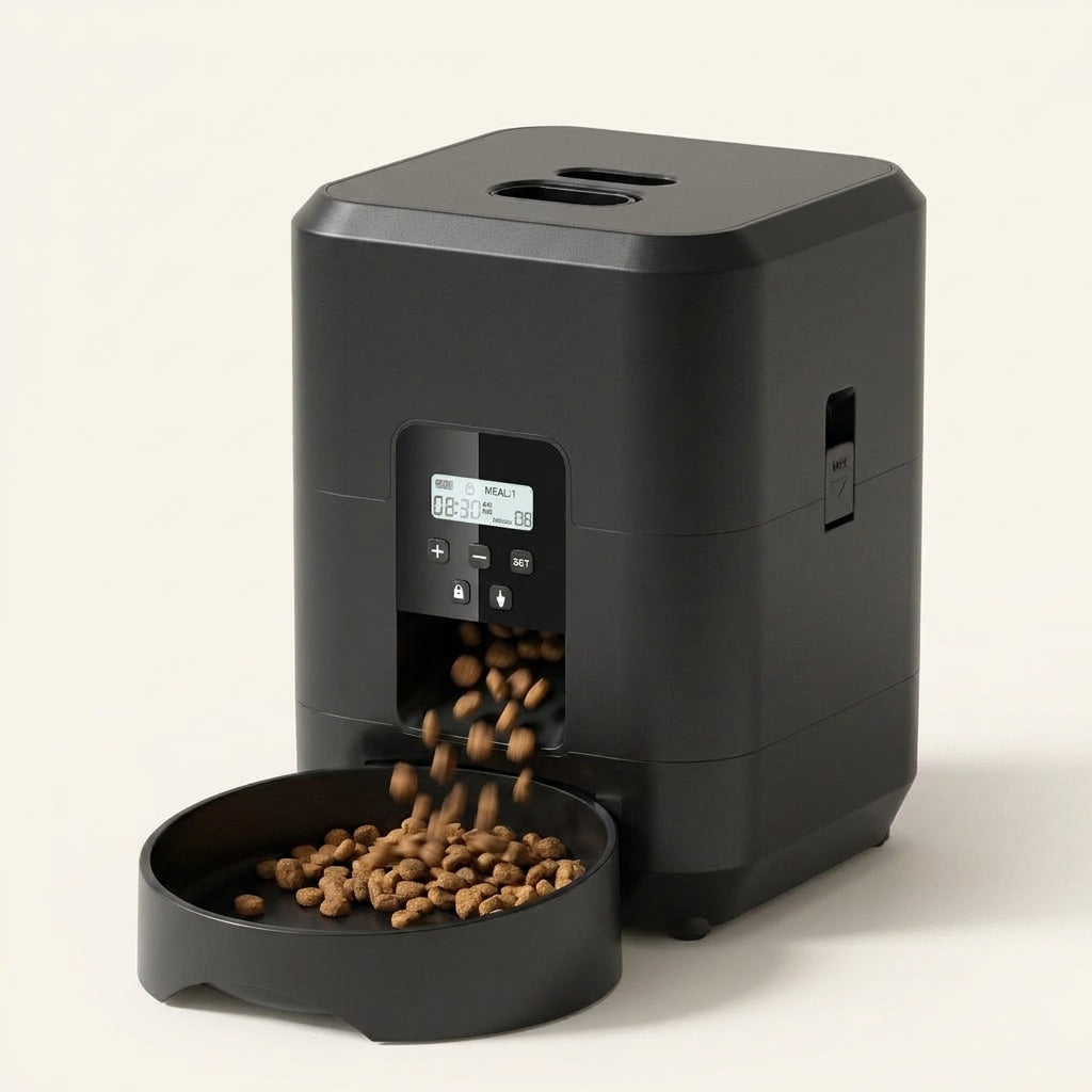 Distributeur Automatique de Croquettes — Minuterie & Portions
